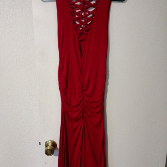 ❌ SOLD ❌ JustFab Red Cage Dress - Picture 2 of 5